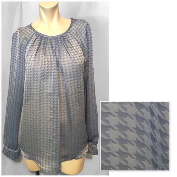 The Limited Tops - The Limited houndstooth semi sheer top